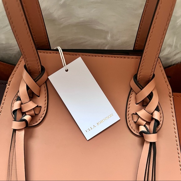 New! Last One! ULLA JOHNSON Imogen Carryall Color Block Tassel Leather Tote - Picture 5 of 14